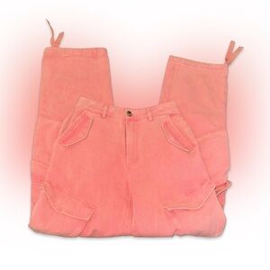 Maniere De Voir Pink Wide Leg Jumpsuit with Relaxed Fit